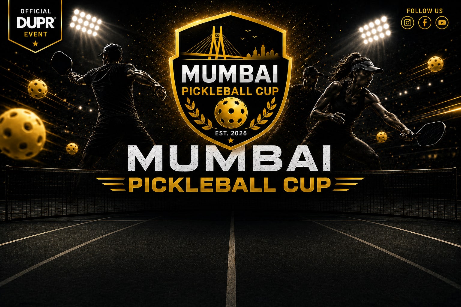 Mumbai Pickleball Cup S1 — official DUPR pickleball tournament in Mumbai on 16 August 2026